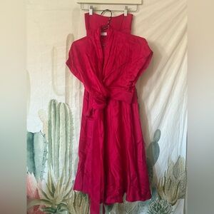 LACE Rayon Blend Skirt and Crop in Bright Pink 🌵Small